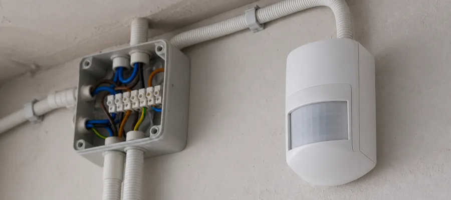 Kabelgebundene Bewegungsmelder: Verkabelung, Zuverlaessigkeit und Installationsaufwand