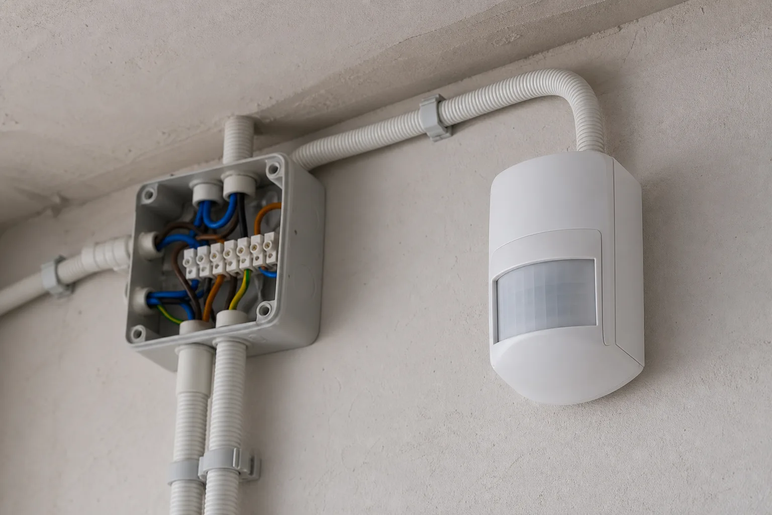 Kabelgebundene Bewegungsmelder: Verkabelung, Zuverlaessigkeit und Installationsaufwand